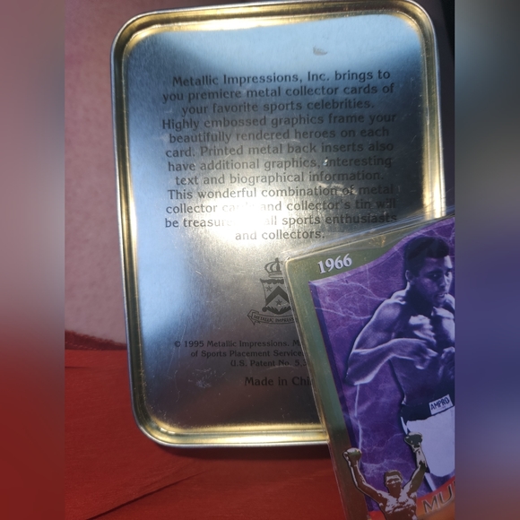 MUHAMMAD ALI 1995 Metallic Impressions COMPLETE SET of Boxing Cards CASSIUS CLAY - Picture 2 of 5